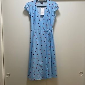 Callipygian Kitsch Ladybug Print Wrap Dress
